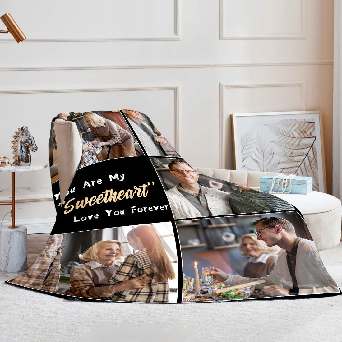 Customized Throw Blanket Gifts -- 5 Photo