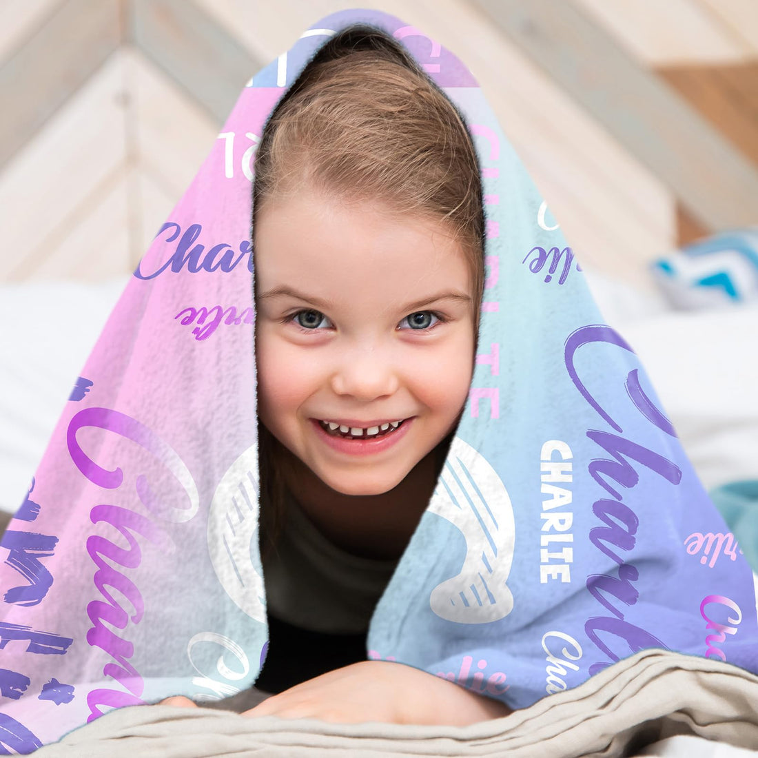 EOBIBIFUN Personalized Blanket for Kids with Name, Custom Name Blanket for Boys Girls, Customized Baby Blanket for Kids Adults, Personalized Gifts for Birthday Christmas