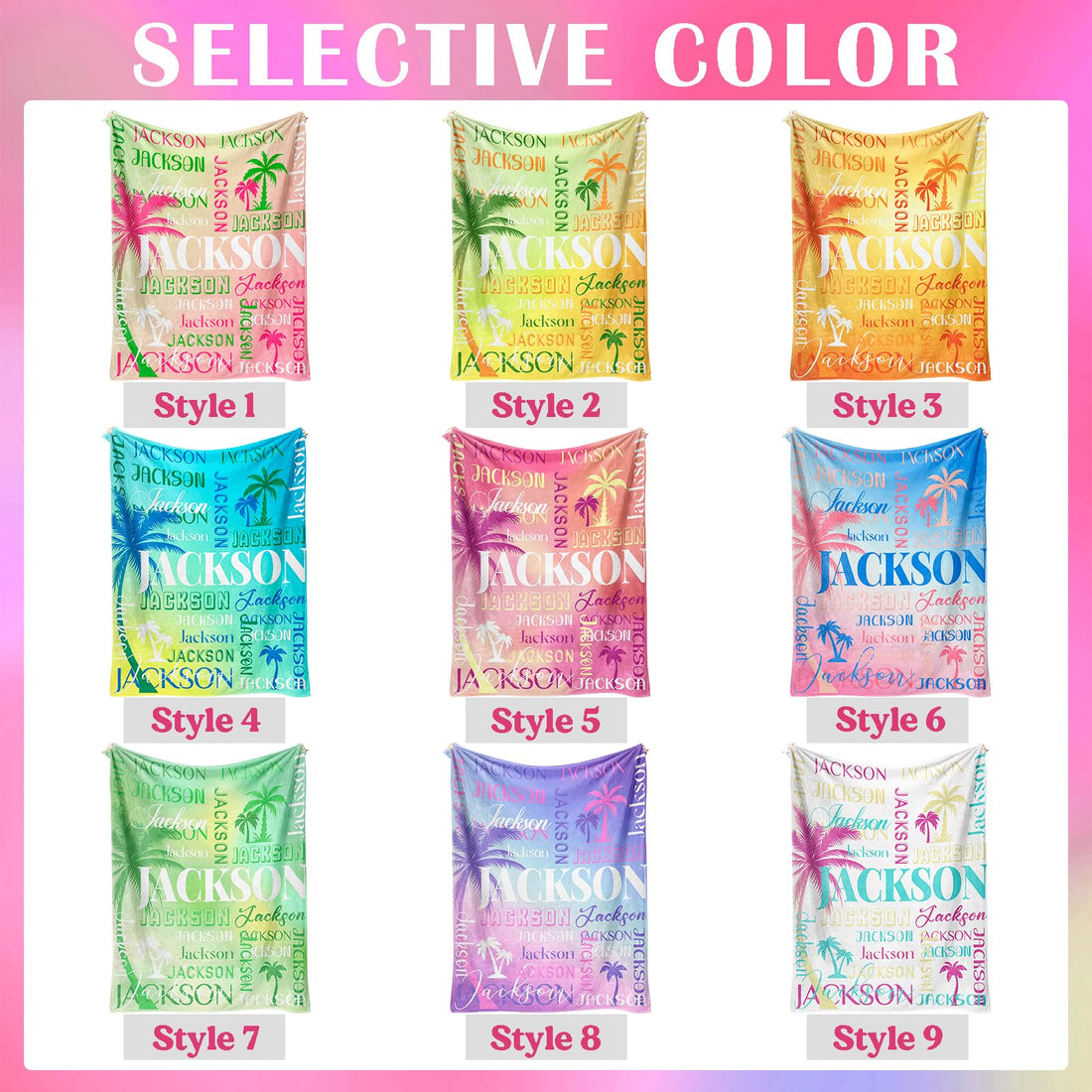 EOBIBIFUN Personalized Name Blanket ,  for baby,kids ,adults 9 Colors 7 Sizes